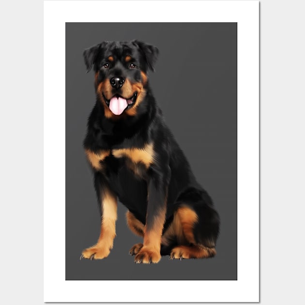 Rottweiler Dog, Dog Lover Wall Art by dukito